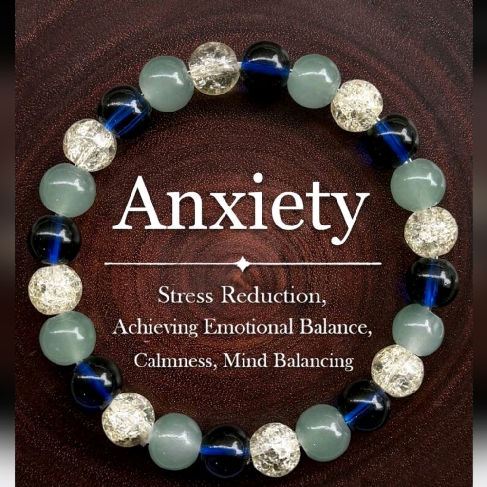 NWT Calming Blue and Silver Anti-Anxiety Bracelet